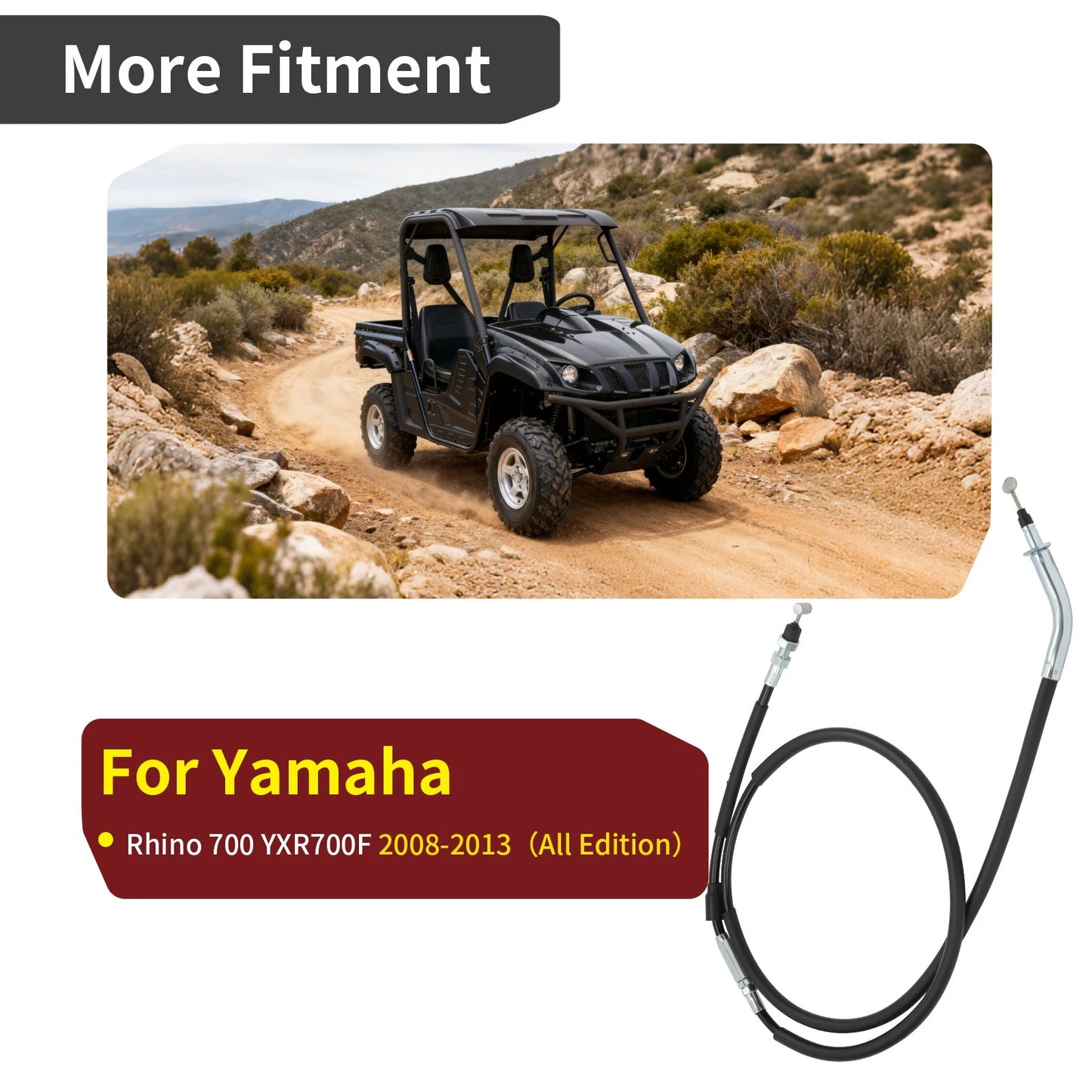 Yamaha Rhino 700 Brake Cable for 2008-2013 Models