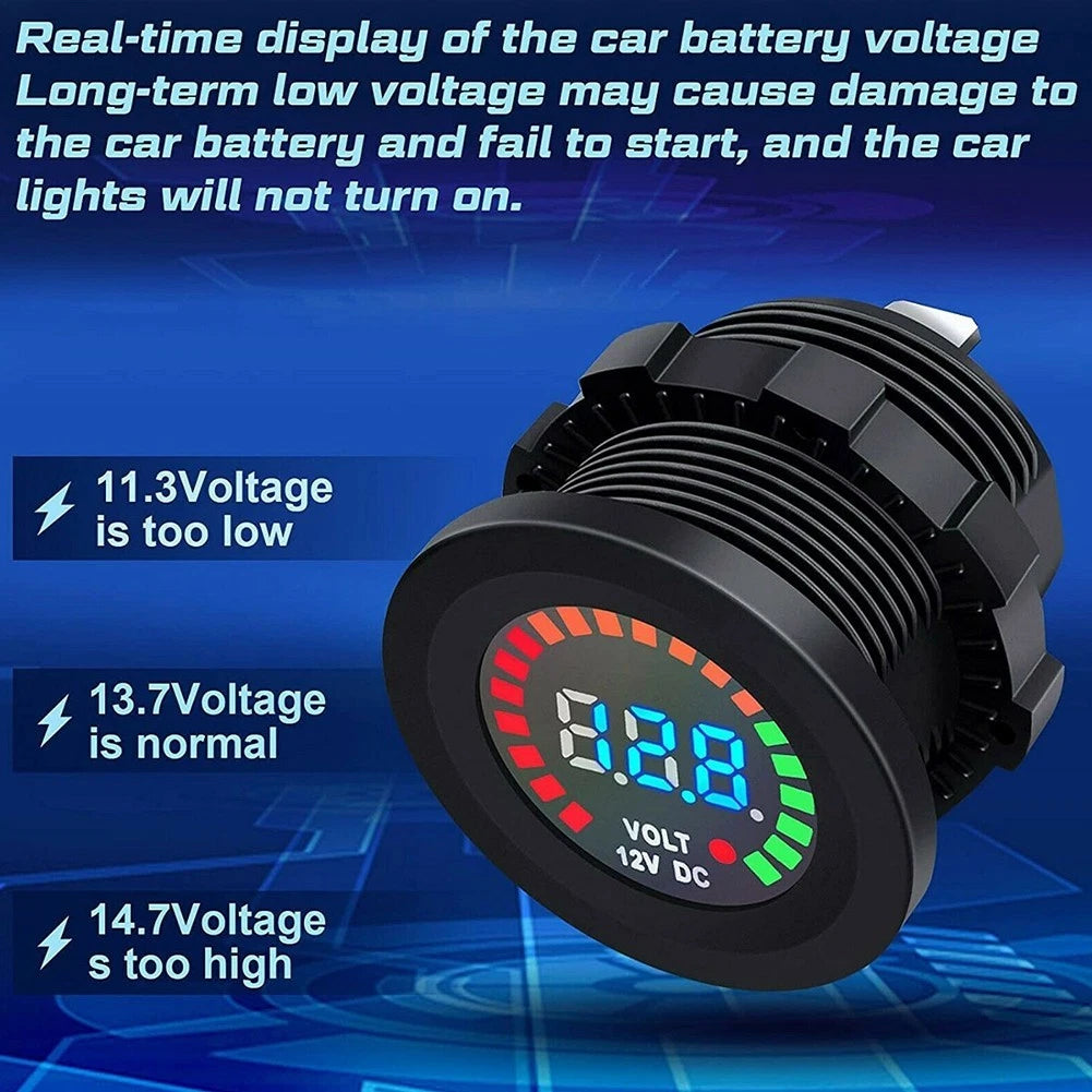 High Quality Ship Voltmeter Battery Fuel Gauge 5-15V for Marine Use