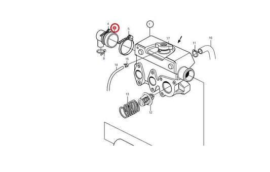 Heat Exchanger Cap for Volvo Penta MD2010/2020/2030 (B/C/D)