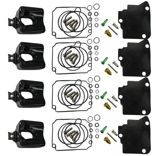 4Pcs Carb Kit w/Float for Yamaha F75-100HP 4-Stroke Outboard