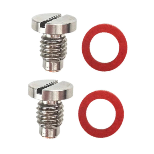 2 Pieces Gear Straight Screw for Outboard Motors Red Steel Gasket