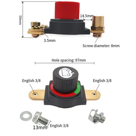 12V 48V Battery Disconnect Switch for RV/Car/Boat/ATV Safety Use