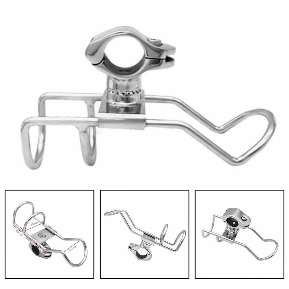316 Stainless Steel Adjustable Rod Holder for Boats, 25mm/32mm Clamp Tubes