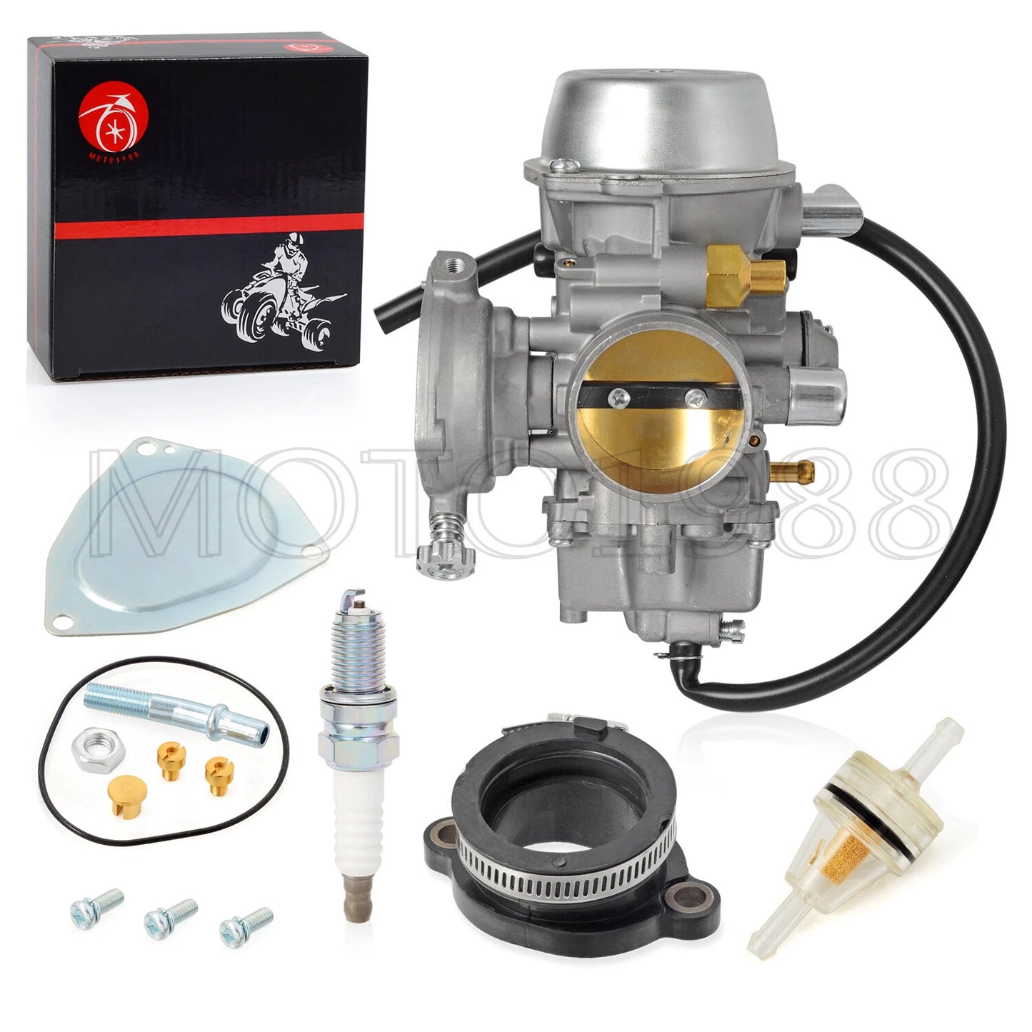 Carburetor Intake Boot & Fuel Pump Valve Petcock for Polaris Outlaw 500