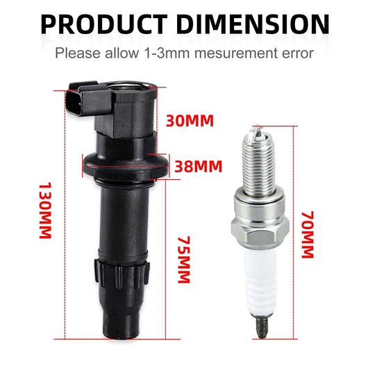 Ignition Coil Spark Plug for Yamaha YZ450F/WR450F/YFZ450 (03-13)