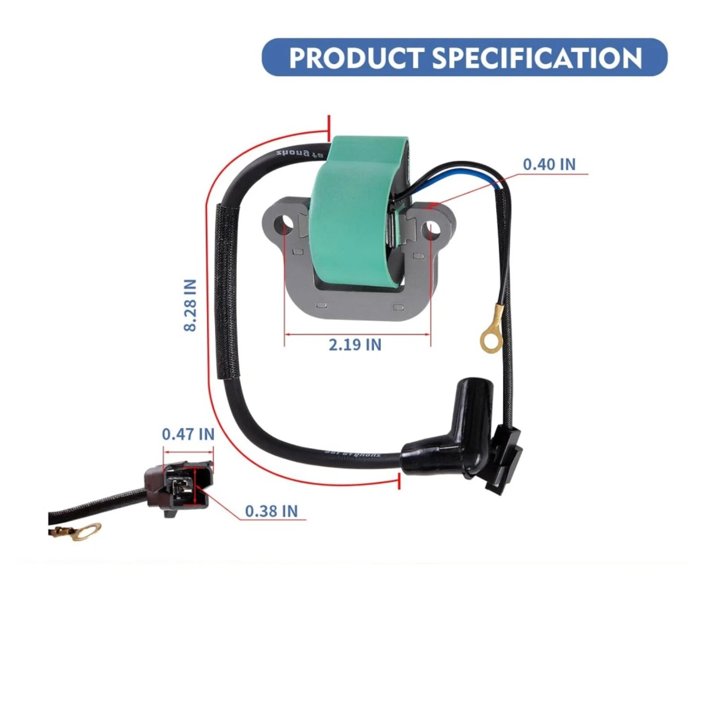 Ignition Coil for Johnson/Evinrude 9.9/15/40HP (1974-1976) 8pcs