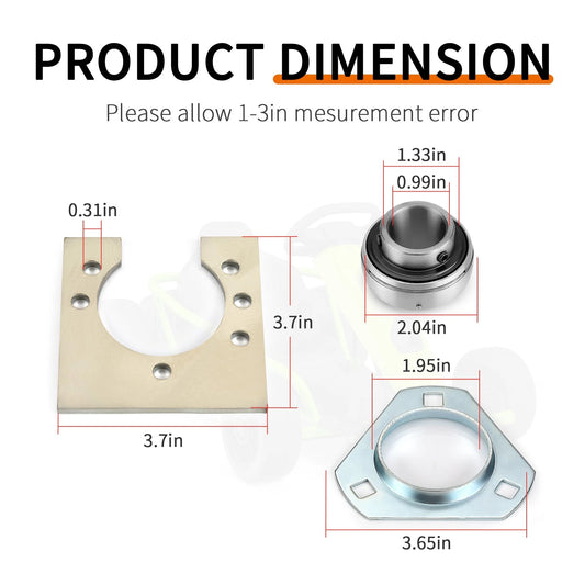 Live Axle Bearing Kit for Go-Karts/Mini Bikes/Trikes/Off Road ATV