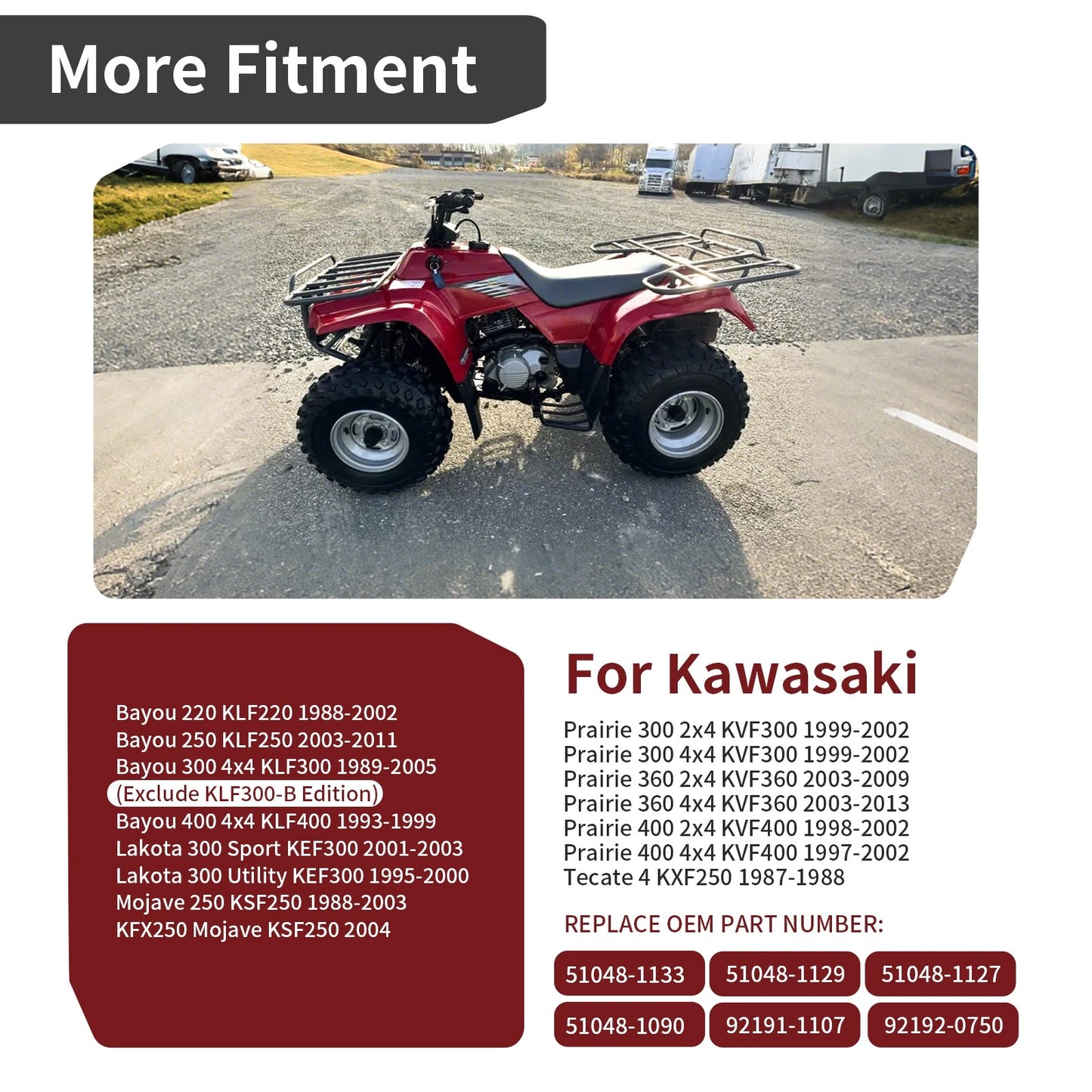 Fuel Tank Cap & Tube for Kawasaki Prairie 360/300, Bayou 300/250/400