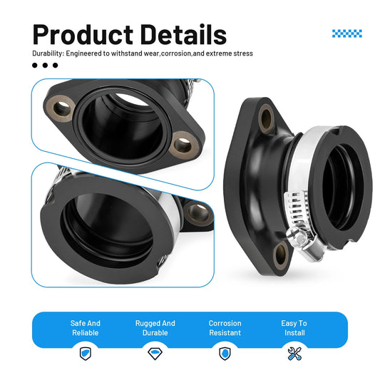 Carburetor Mounting Flange 2pcs/set for Polaris Sport 1987-1999