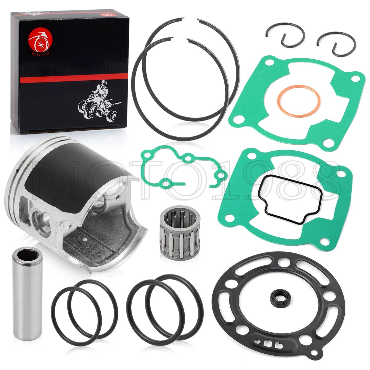 Piston Ring Kit for Kawasaki KX100 (1995-2013) O.S. 50mm Piston Bearing