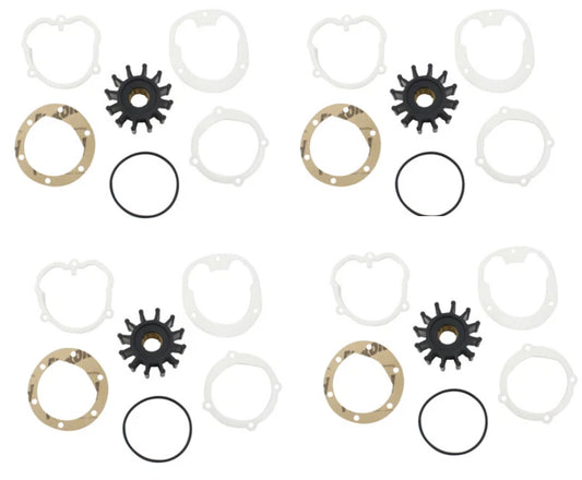 4Pcs Sea Water Cooling Pump Impeller Kit for Volvo Penta 4.3L/5.0L/5.7L