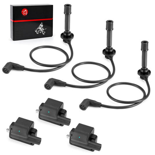 Ignition Coil & Spark Plug Cap Wire for Kawasaki Mule PRO-FXT 2022-2023