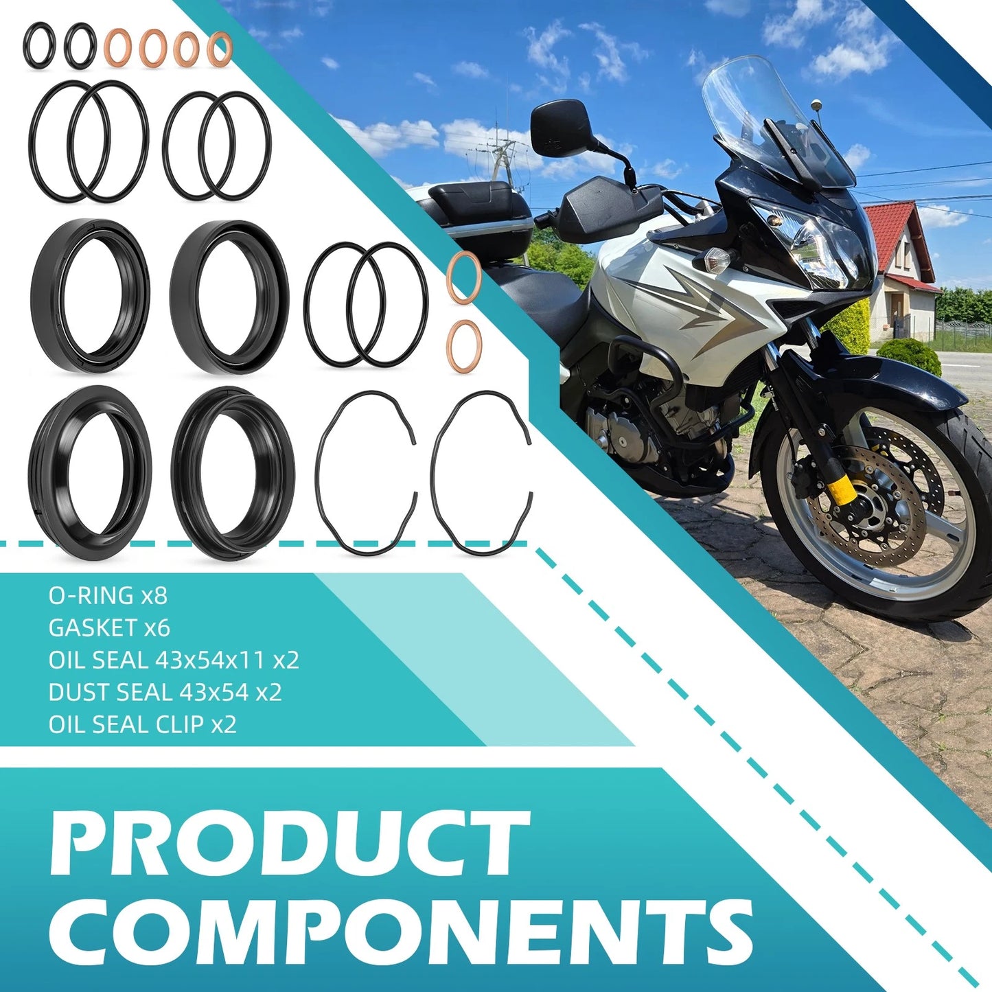 Front Fork Dust Oil Seals Kit for Suzuki GSXR600/GSXR700 (2004-2005)