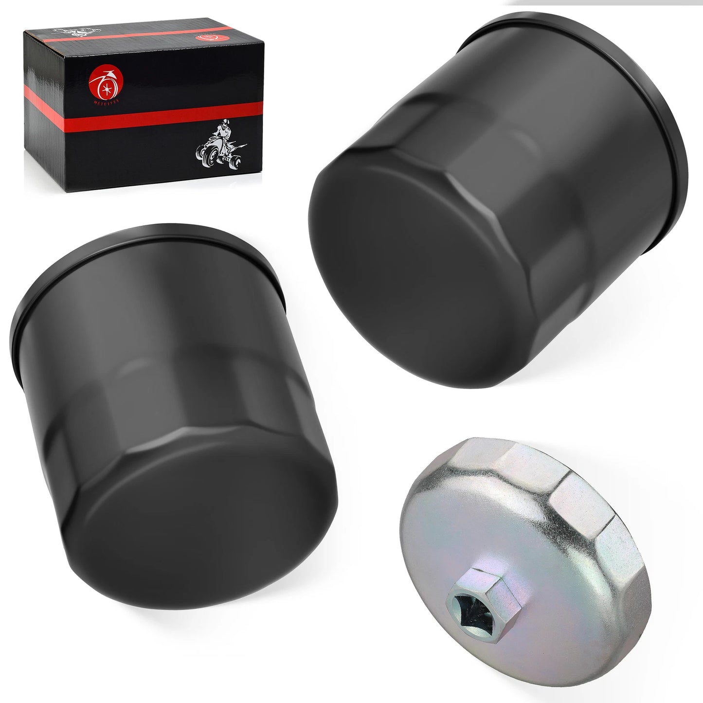 2 Pack Oil Filter w/ Wrench Tool for Kawasaki Ultra 250X/260X/300X/310X