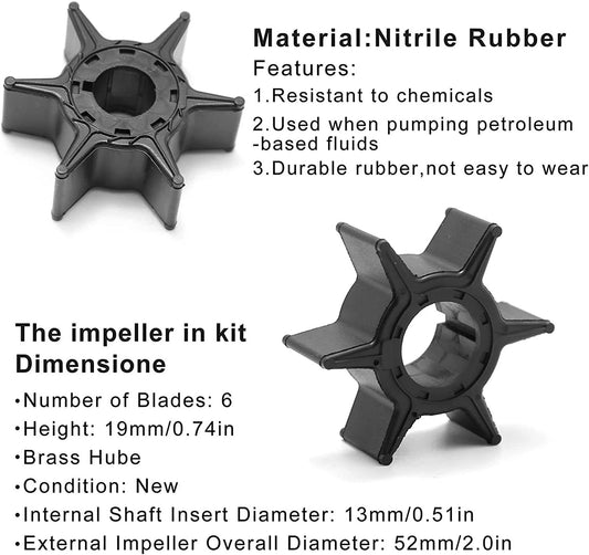 Water Pump Repair Kit for Yamaha 20/25HP Two Cylinder Models