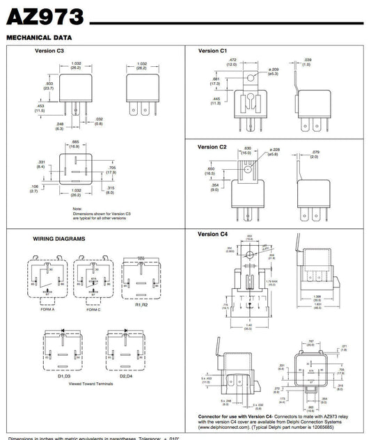 2PC Zettler Power Relay for Mercury Force CMC Trim 40-60HP