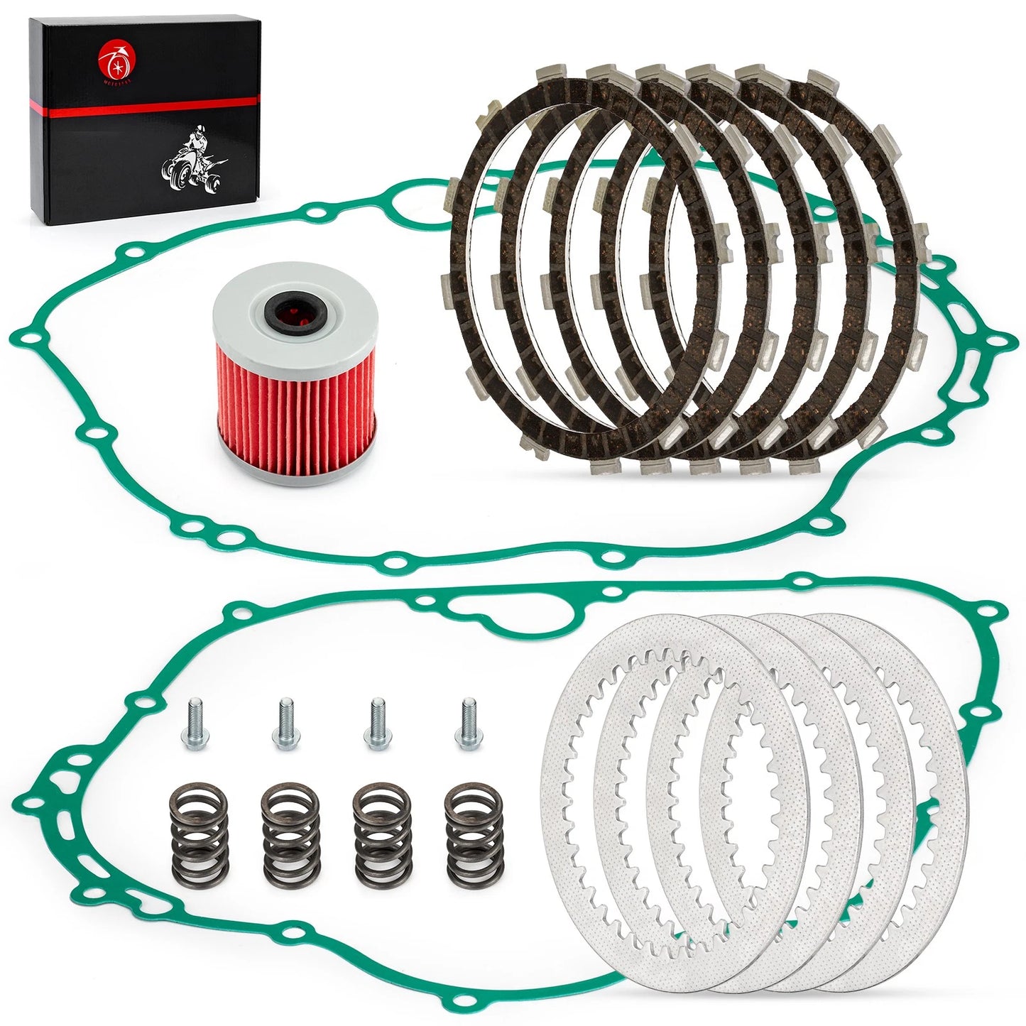 Clutch Friction Plates w/Gasket Kit for Kawasaki Bayou 300 KLF300C 1989-2005