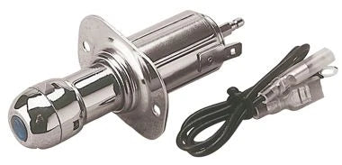 12V Stainless Steel Cigarette Lighter Power Socket Adapter for Marine Use