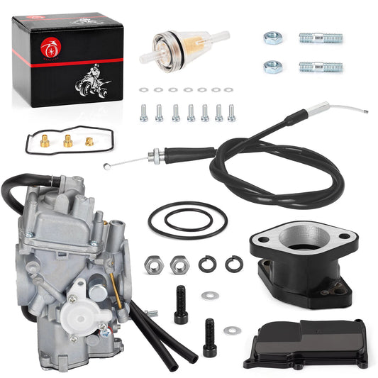 Carburetor & Intake Manifold & Throttle Cable for Yamaha YFM350X Warrior 93-04