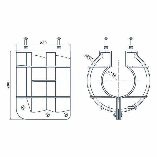 9" Propeller Safety Guard for Mercury/Yamaha/Johnson Outboards 9.9-20HP