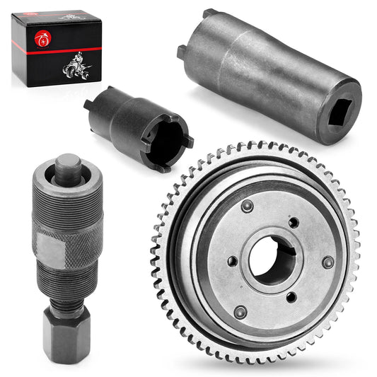 Flywheel Puller Starter Clutch Kit for GY6 Scooter 125/150cc 152QMI/157QMJ