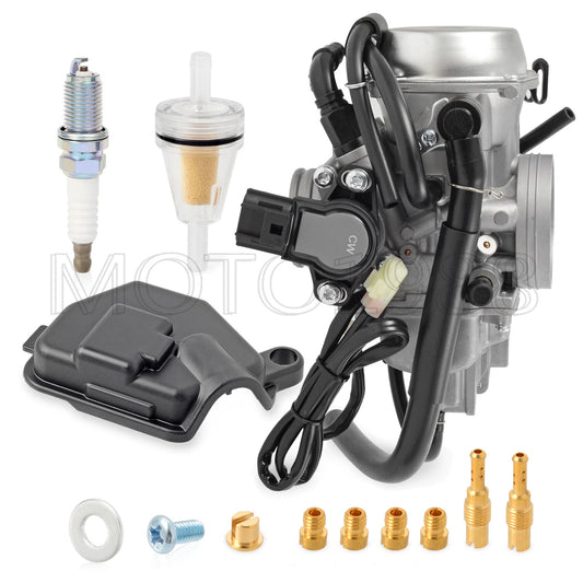 Carburetor & Spark Plug for Honda Foreman Rubicon 500 TRX500 FA/FGA/FPA