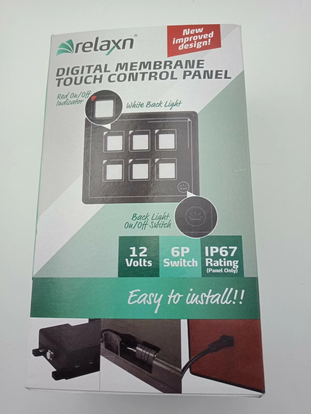 Relaxn 6 Digital Membrane Switch Panel Touch Control for Boat