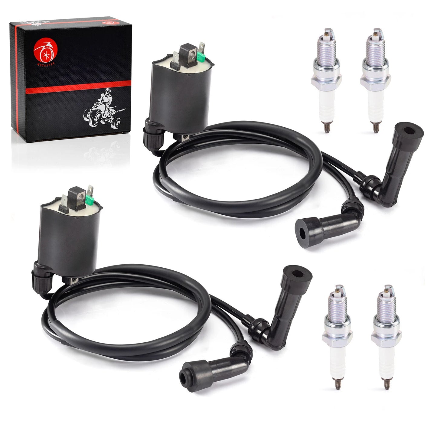 Ignition Coil & Spark Plug for Kawasaki VN1600 Vulcan 1600 (2003-2007)