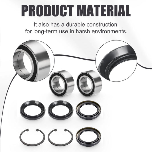 Rear Wheel Bearings & Circlip Seal Kit for Honda Rincon TRX650/TRX680 4X4