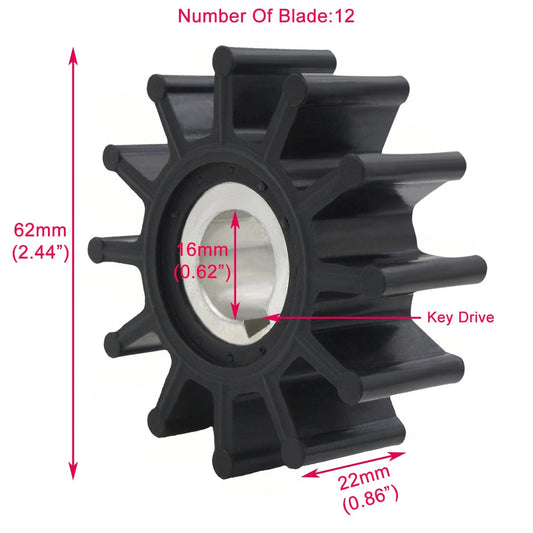 Raw Sea Water Pump Impeller Kit for Sherwood G905/G906/G907/G908/G910P