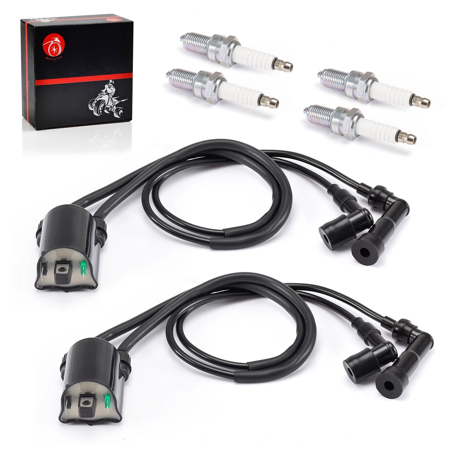 Ignition Coil & Spark Plug for Kawasaki VN1500 Vulcan 1500 Drifter (1999-2005)