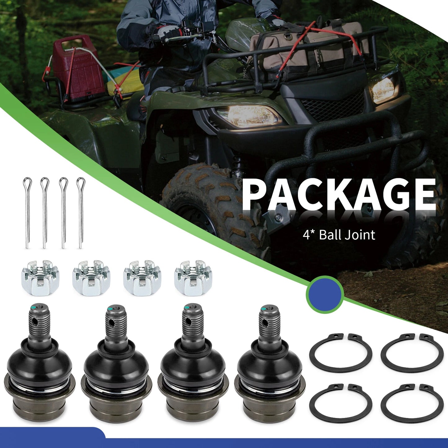 Front Upper Lower Ball Joint for Suzuki KingQuad 450 AXi 4x4 2007-2010