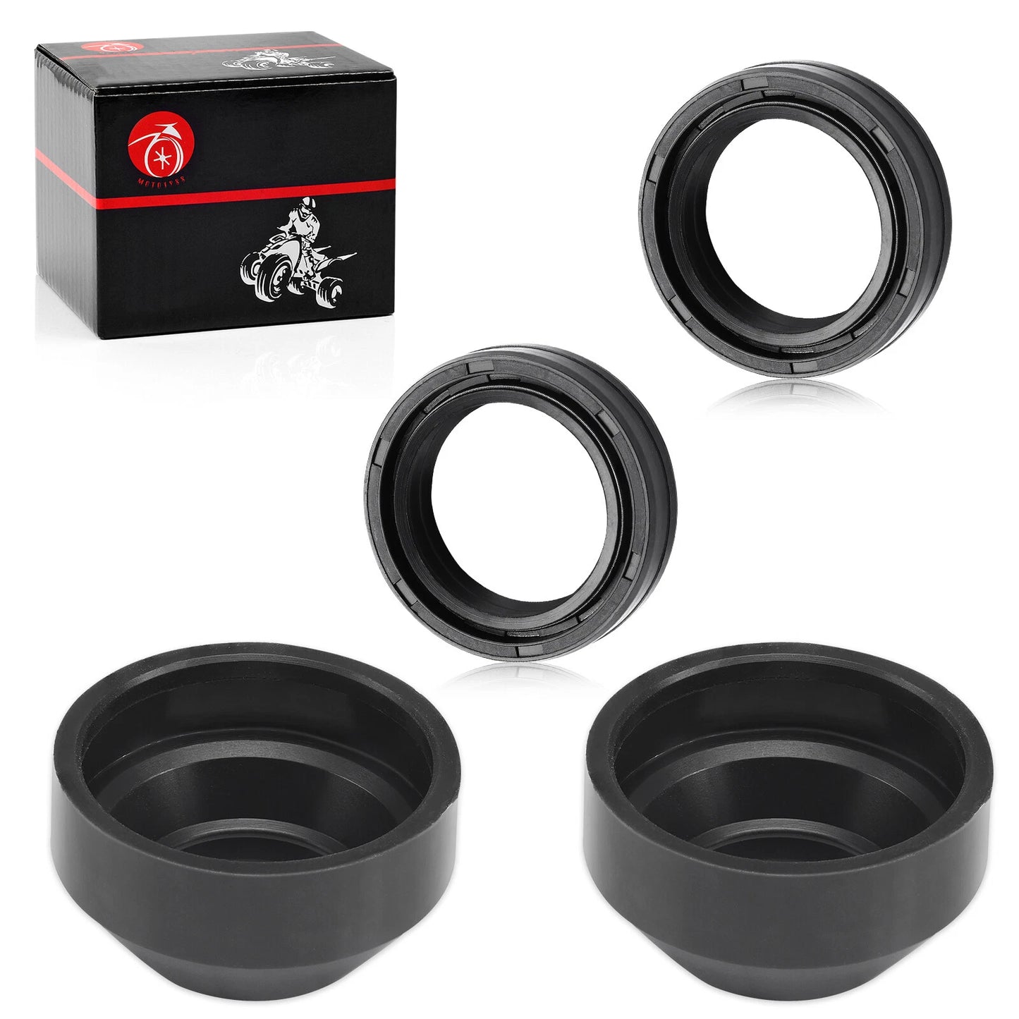 Fork Oil Seals + Dust Wiper Seals for Honda CJ360T 1976-1977 CM400A/T/E/C 79-81