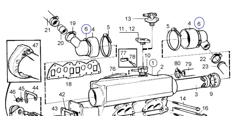 Heat Exchanger End Cap for Volvo TMD22A/MD22A/MD22L (861608)