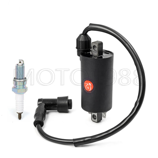 Ignition Coil CDI Spark Plug Kit for Kawasaki Bayou 300 KLF300C/KLF300B 1988-04