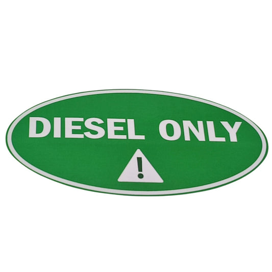 Diesel Only Sticker Decal Label for Fuel Tank - Weatherproof Vinyl Truck