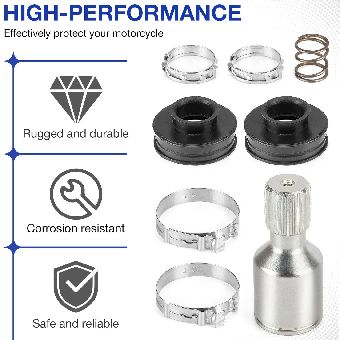 Rear Mid Drive Coupler & Boot Clamp Kit for Arctic Cat Wildcat 1000 4X 2012-2018