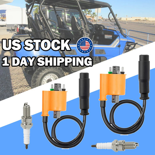 2X Ignition Coil & Cap for Kawasaki Teryx 750 KRF750 (2009-2013)