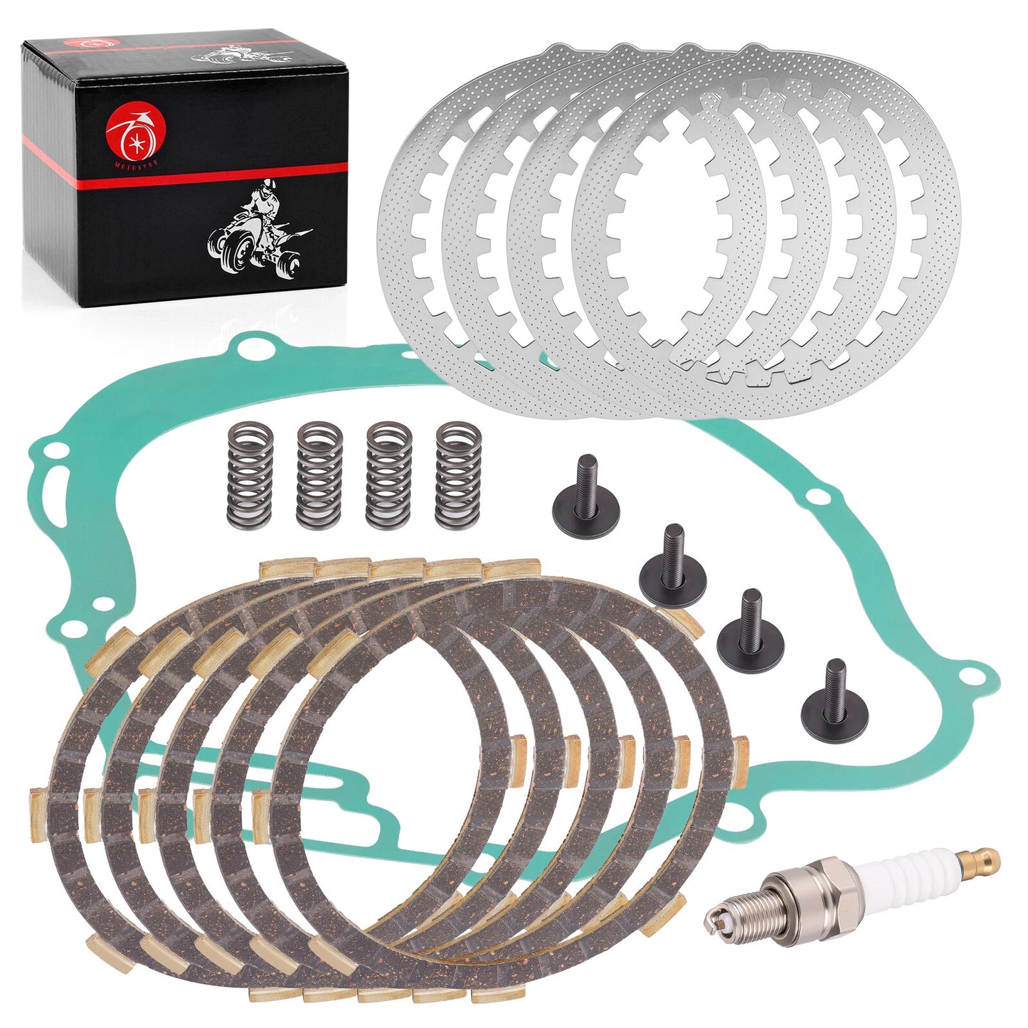 Heavy Duty Clutch Friction Plates Spring Gasket Kit for Yamaha TTR125L 2000-08