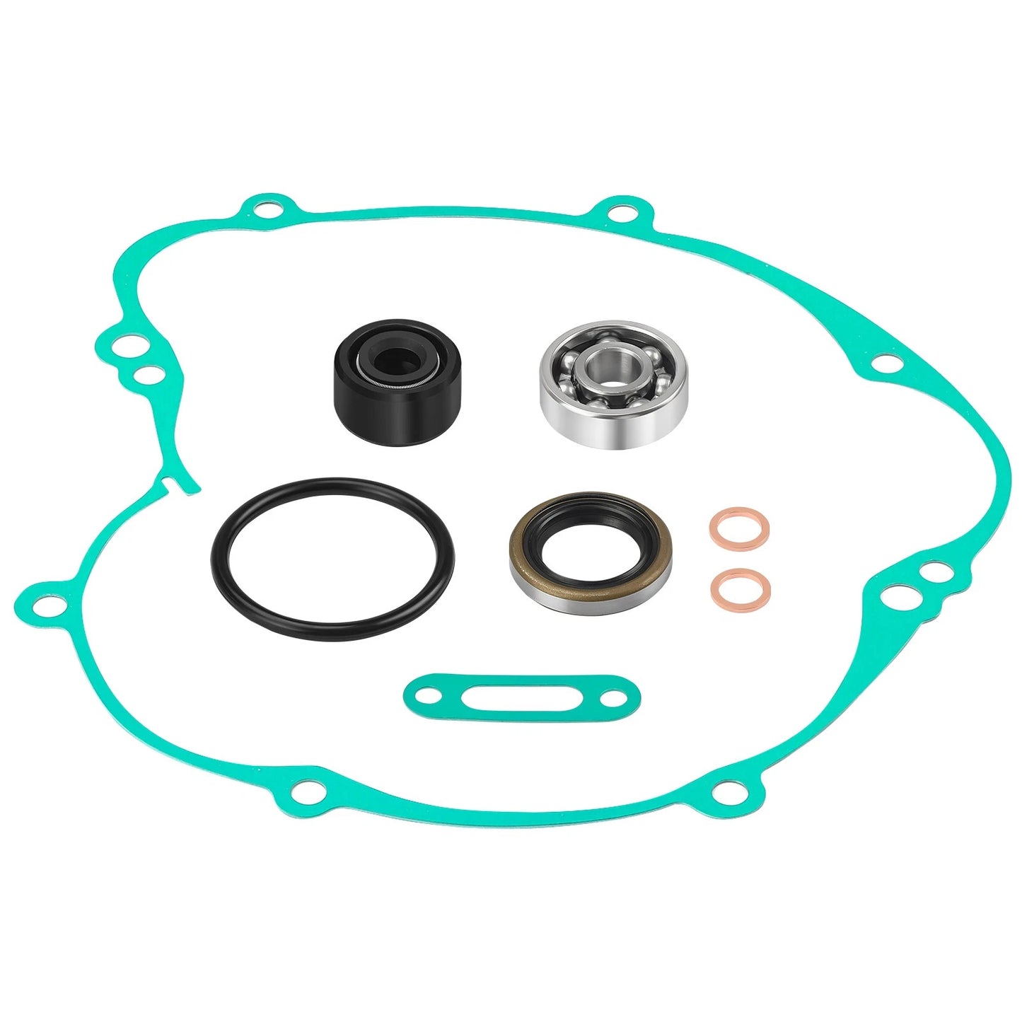 Water Pump Rebuild Kit w/ Clutch Cover Gasket Seal for Kawasaki KX60 (1985-2003)