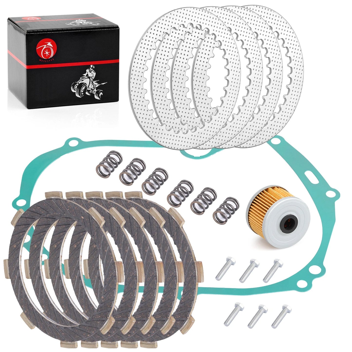 Clutch Friction Steel Plates w/ Gasket Kit for Kawasaki Z125 Pro 2017-2024