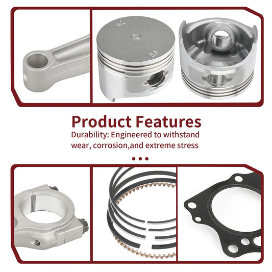 Piston Ring Exhaust Intake Valve Gaskets Connecting Rod for EZGO 295cc 1992-2002