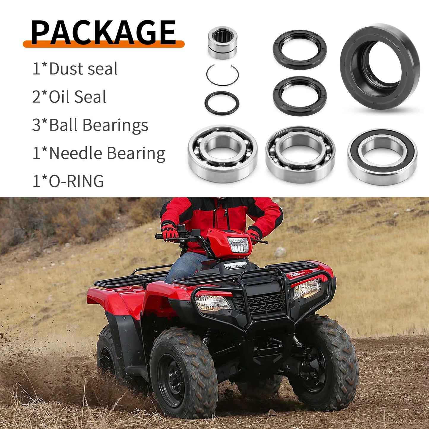 Rear Differential Bearing Seal for Honda Foreman 500 TRX500 FM/FE/TM (2005-2011)