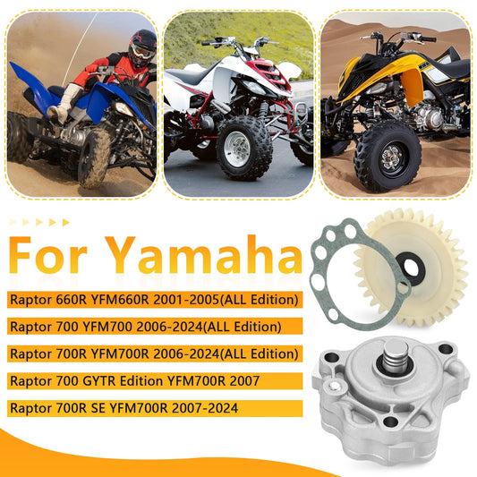 Oil Pump for Yamaha Raptor 660R/700/700R with Drive Gear Gasket