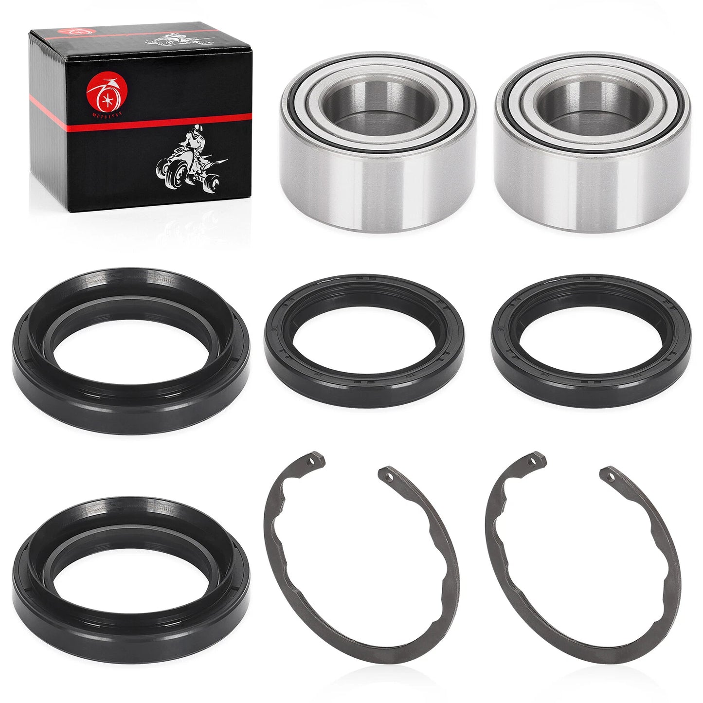 Front Rear Wheel Bearing Circlip Seal for Kawasaki Bayou 400 KLF400 1993-99