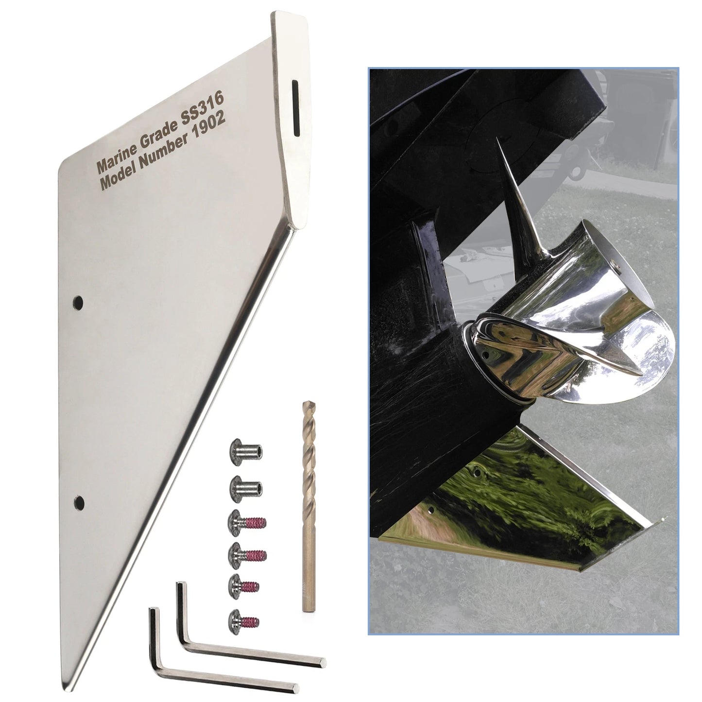 Skeg Guard Protector for Yamaha 150-200HP Stainless Steel