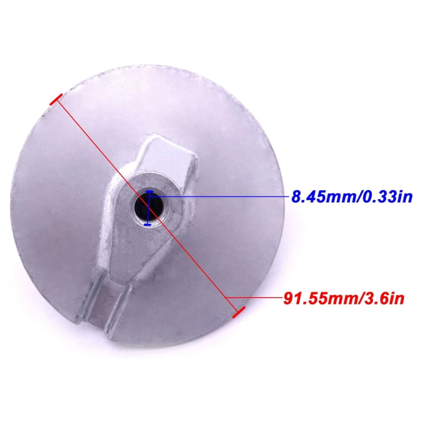 Anode Trim Tab Zinc for Yamaha 115-130HP 1985-2004