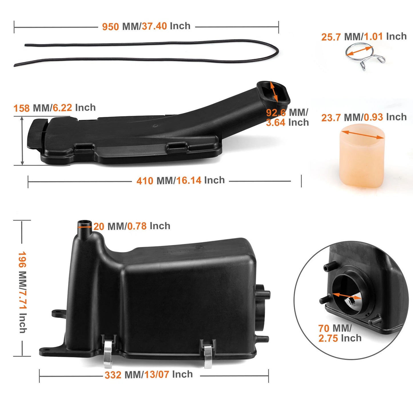 Air Filter Box Lid Cap & Seal for YAMAHA Raptor 350 (2004-2013)