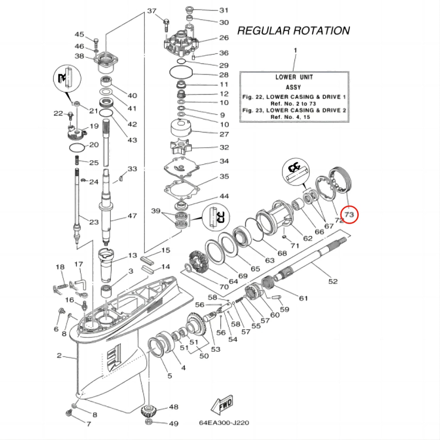 Lower Spanner Nut for Yamaha 50-250HP Models