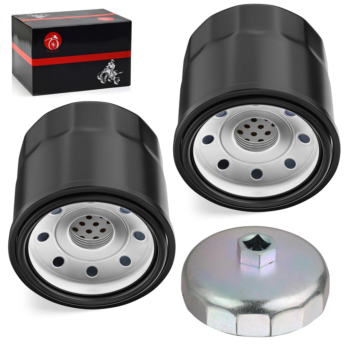 Oil Filter Kit w/ Wrench for Yamaha Rhino YXR450/YXR660/YXR700 2004-2013